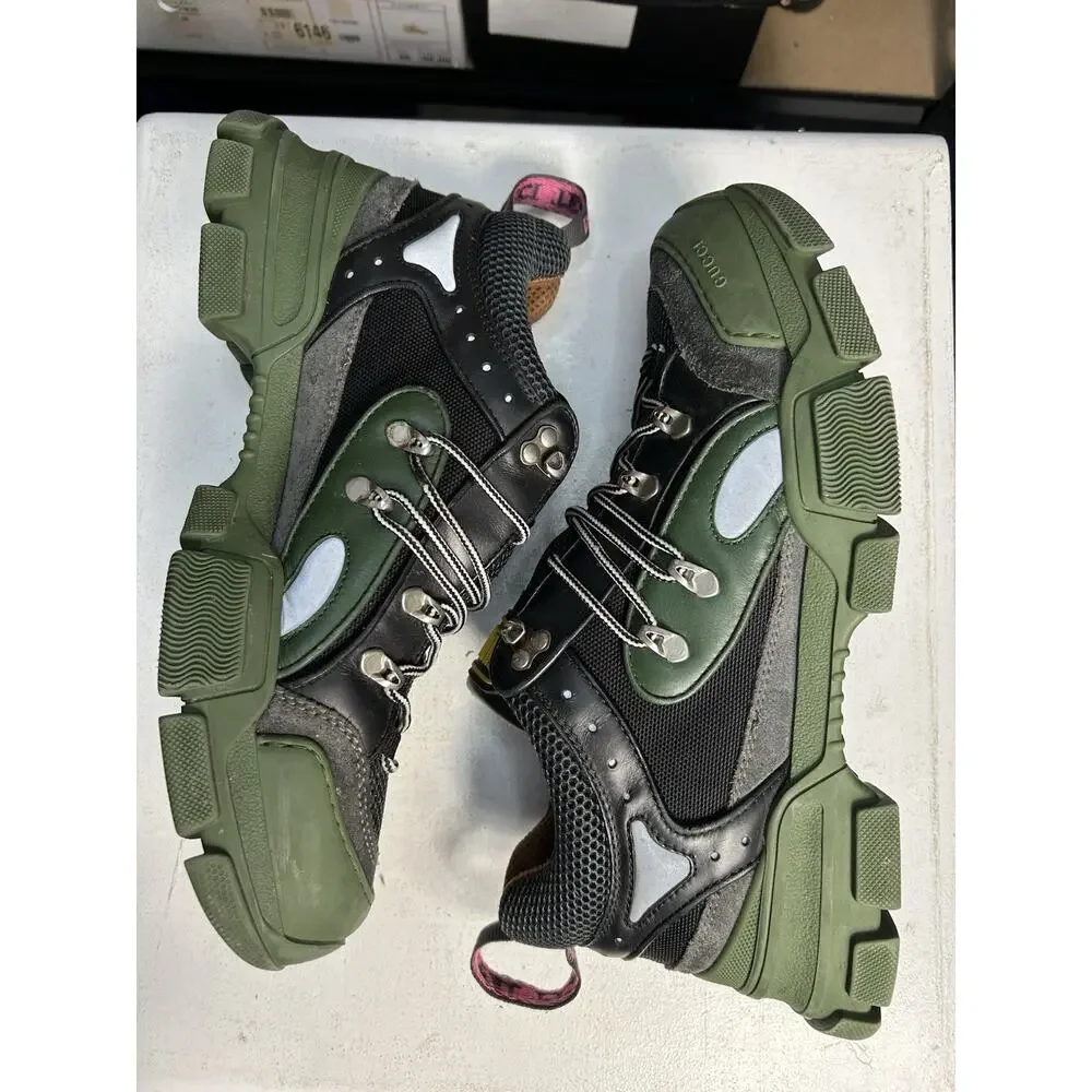 GUCCI SEGA Flsshtrek Green Black Sneaker Size 10.5G / 11 US Mens
